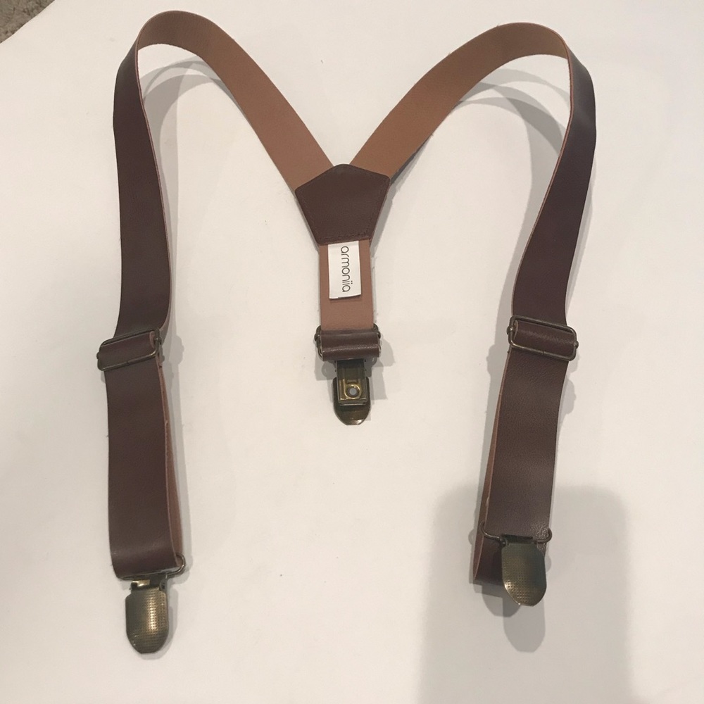 Boys Leather Suspenders